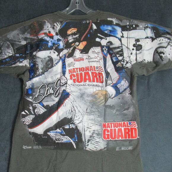 Chase Authentics T Shirt Mens Large Gray Dale Jr NASCAR National Guard Crew Tee - Picture 6 of 11